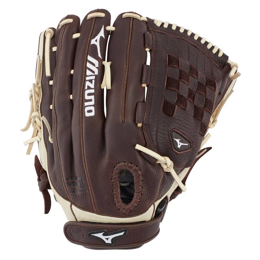 Guantes Mizuno Frachise Series Fastpitch 13" Mujer Cafe/Plateadas Ofertas MODJ-35870